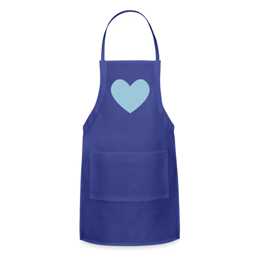 Luna & May Artist Apron (Blue Heart) - royal blue