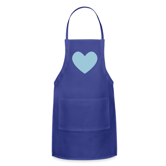 Luna & May Artist Apron (Blue Heart) - royal blue