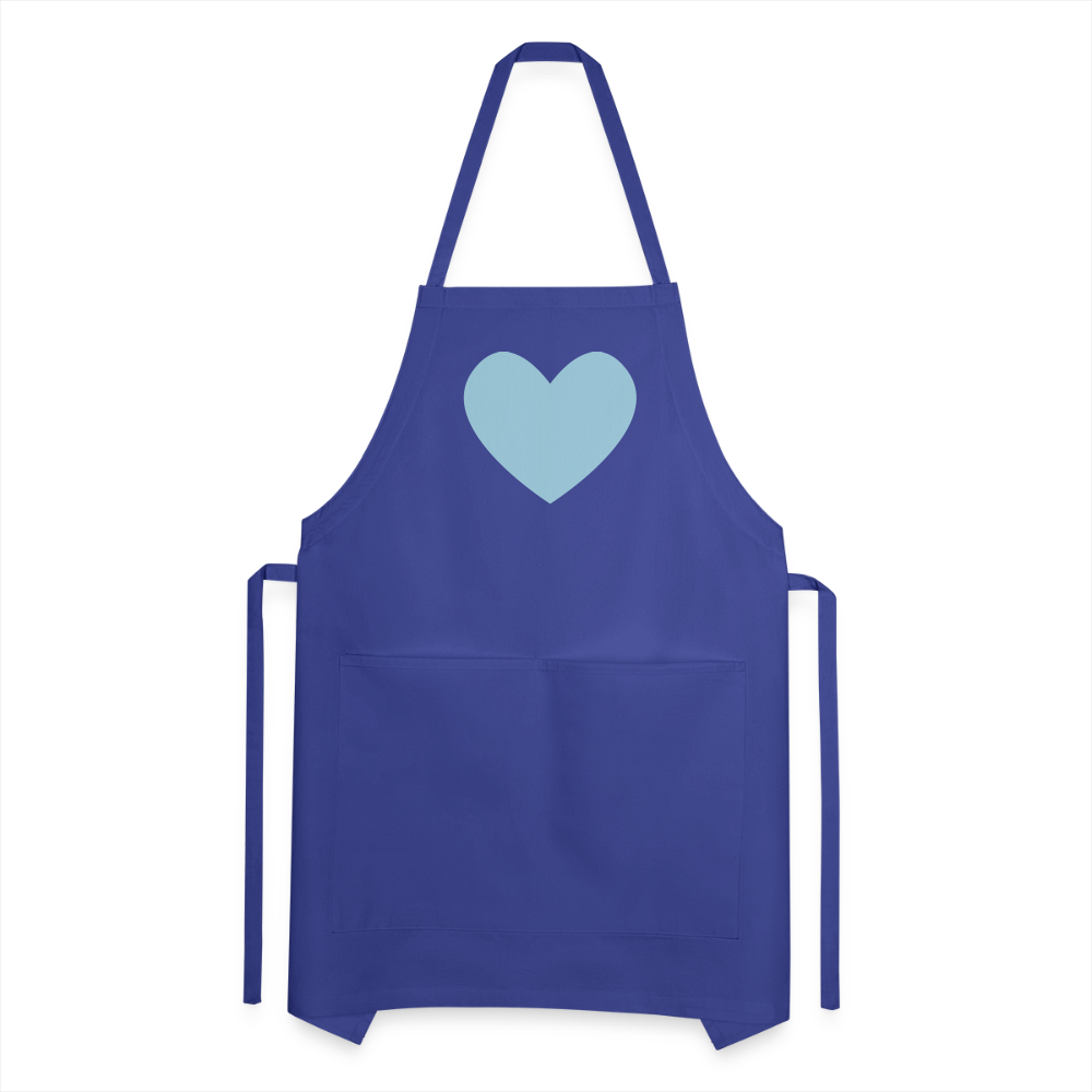 Luna & May Artist Apron (Blue Heart) - royal blue