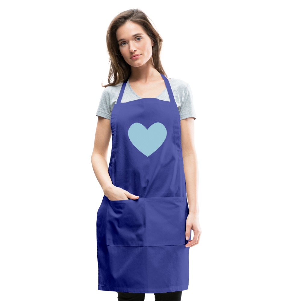 Luna & May Artist Apron (Blue Heart) - royal blue