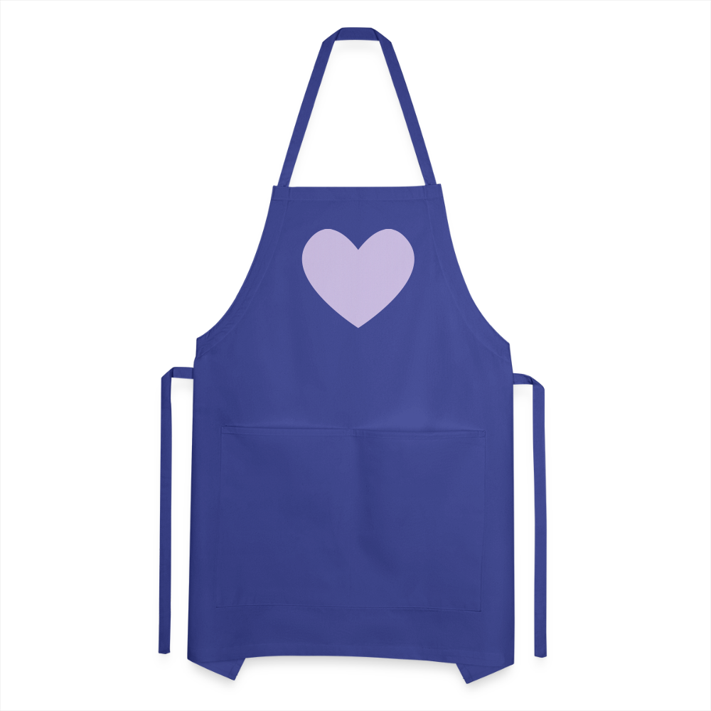 Luna & May Artist Apron (Purple Heart) - royal blue