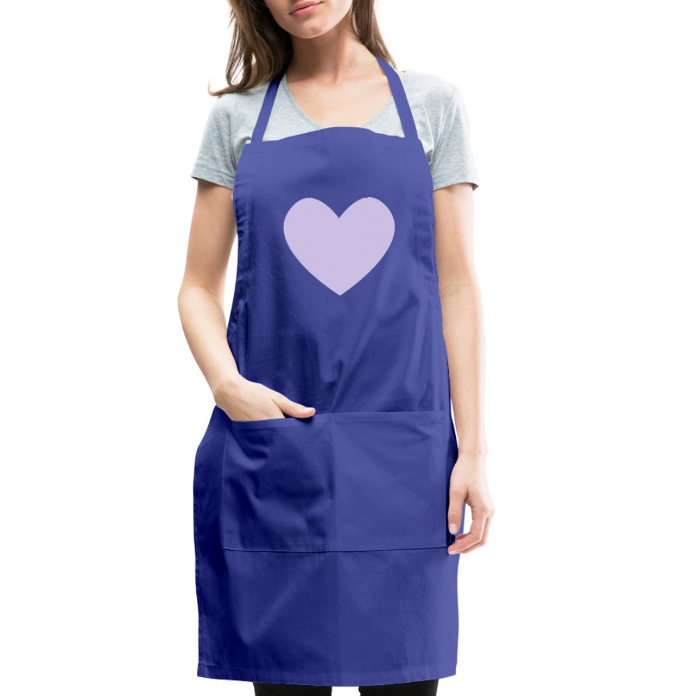 Luna & May Artist Apron (Purple Heart) - royal blue