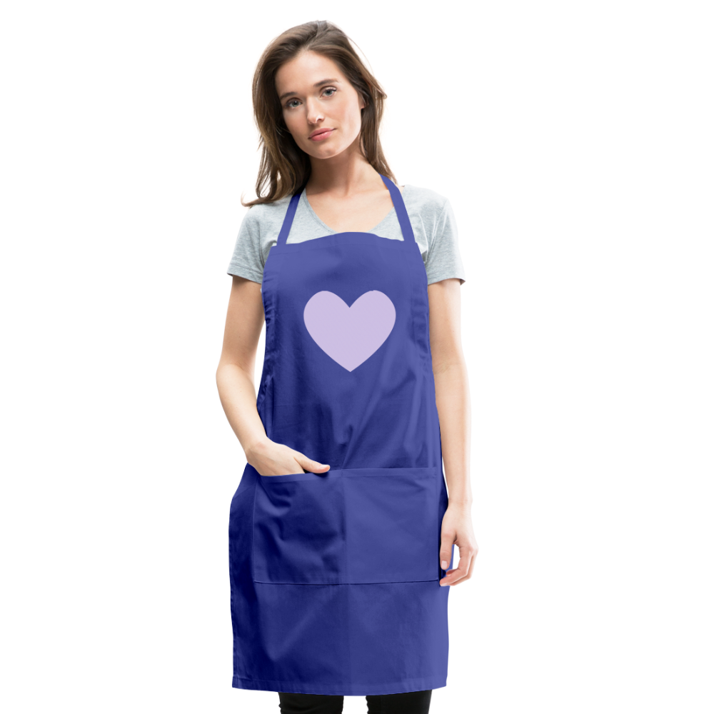 Luna & May Artist Apron (Purple Heart) - royal blue