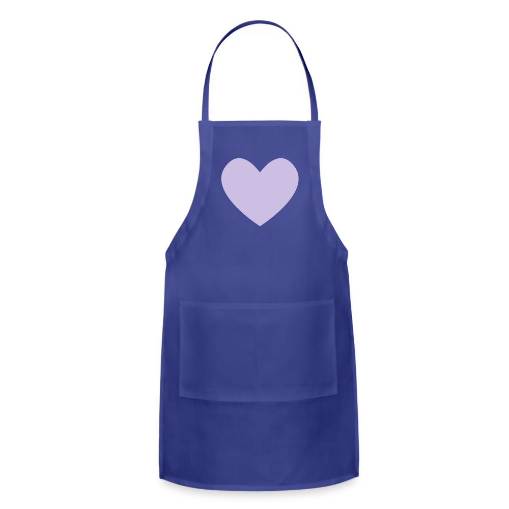 Luna & May Artist Apron (Purple Heart) - royal blue