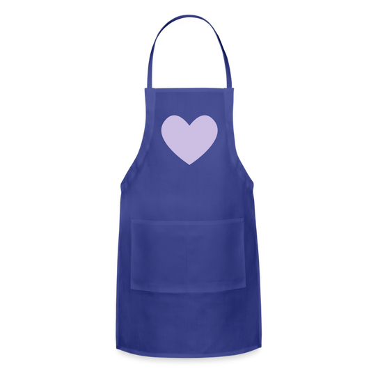 Luna & May Artist Apron (Purple Heart) - royal blue